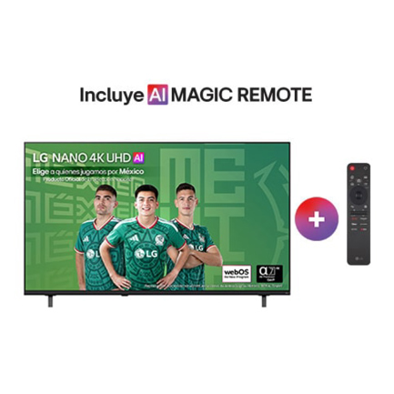 Television 75 pulgadas LG NANO 4K UHD AI NU851 SMART TV webOS 2026