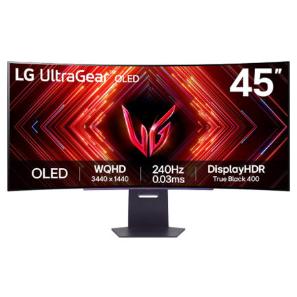 Monitor LG 45" UltraGear Oled WQHD 3440x1440 NVIDIA G-Sync HDMI DP USB 2 yrs de garantia