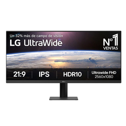 Monitor LG 29 pulgadas UltraWide  FHD Resolución 2560x1080 Panel IPS Negro