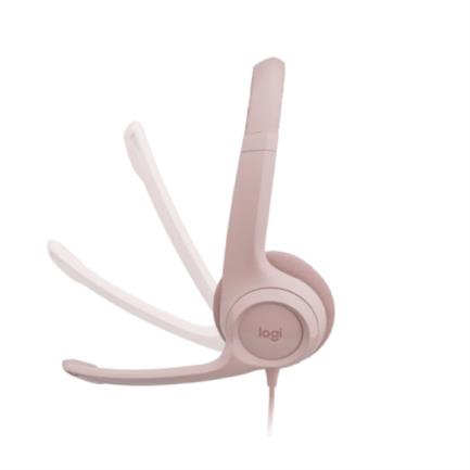Audífonos Logitech USB H390 para Computadora con Audio Dígital Mejorado Control en Cable Color Rosa 2