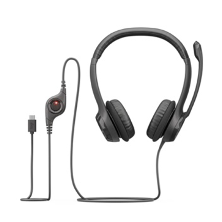 Audífonos Logitech H390 USB-C Computer Headset - MIDNIGHT BLACK - AMR-403