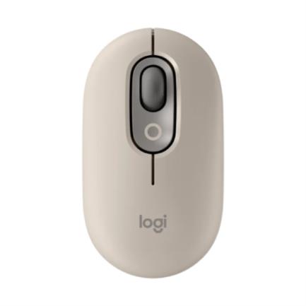 Mouse logitech pop inalámbrico con función emojis personalizable 1000dpi color mist