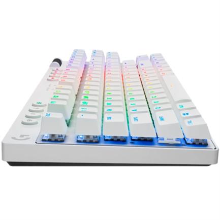 Teclado Logitech Pro X TKL Inalámbrico Iluminación RGB Recargable USB-A a USB-C Color Blanco 2