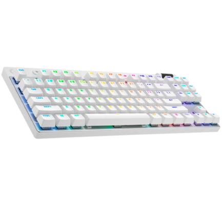 Teclado Logitech Pro X TKL Inalámbrico Iluminación RGB Recargable USB-A a USB-C Color Blanco 3