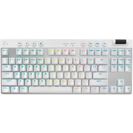 Teclado Logitech Pro X TKL Inalámbrico Iluminación RGB Recargable USB-A a USB-C Color Blanco 5