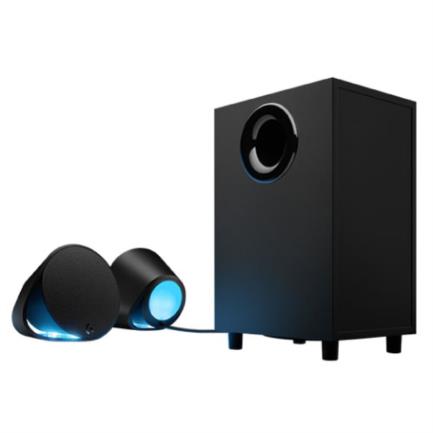 Bocinas logitech g560 para gaming negras 2.1, 120 watts rms, lightsync iluminacion rgb,sonido envolvente dtsx ultra, compatible con usb, 3,5 mm y bluetooth