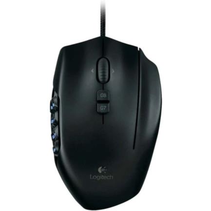 Mouse logitech g600 mmo gaming negro laser conector usb alambrico 20 botones