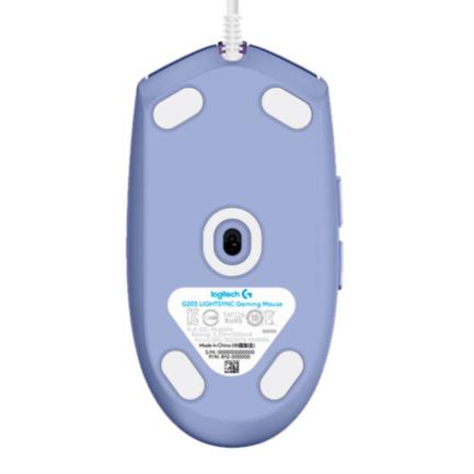 Mouse Logitech G203 LIGHTSYNC Gaming 8000 dpi 6 Botones Color Lila 4