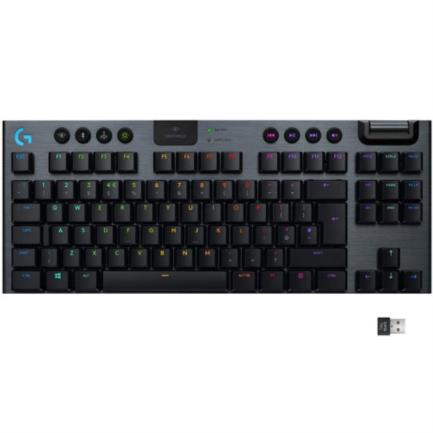 Teclado mecánico logitech g915 tkl gaming carbon rgb sin teclado numérico, bluetooth, inalámbrico lightspeed 1ms recargable