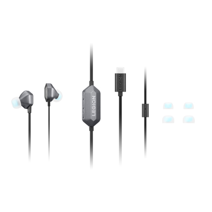 Accesorios Lenovo Auriculares Lenovo Legion E510 Gaming In-Ear RGB USB Tipo C Color Gris 3