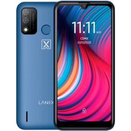 Smartphone lanix m9v 6.1" 64gb/2gb nano dual sim cámara 13mp+2mp/8mp octacore android 11 color azul