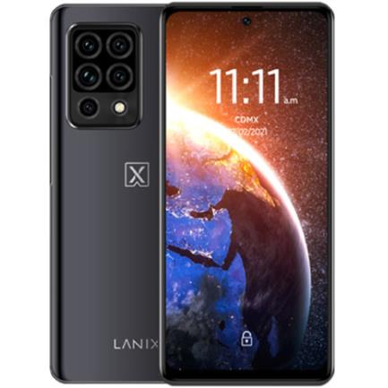 Smartphone lanix alpha 9v 6.6" hd 128gb/8gb dual sim cámara 64mp+8mp+5mp+2mp+2mp/32mp mediatek android 11 color gris