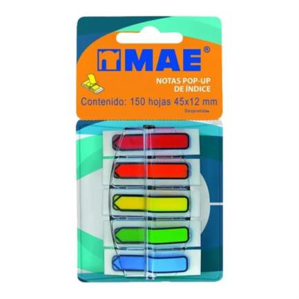 Notas Adhesivas Mae Pop Up Indice Flecha 5 Colores 150 Hojas