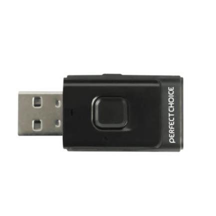 Transmisor Perfect Choice Inalámbrico Bluetooth 5.0 para TV 2 en 1 Color Negro