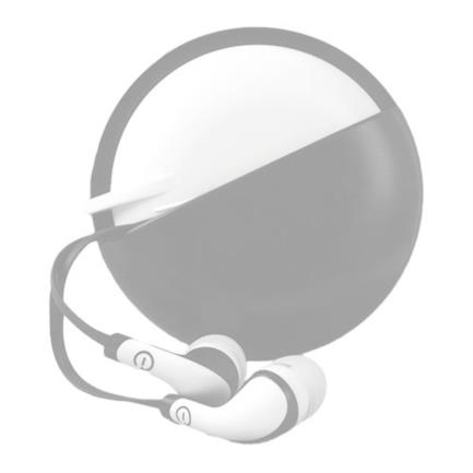 Audifonos perfect choice de viaje in ear c/microfono gris y blanco