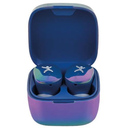 Audífonos Inalámbricos Perfect Choice TWS Brillantes Alcance de 10m Bluetooth Azul
