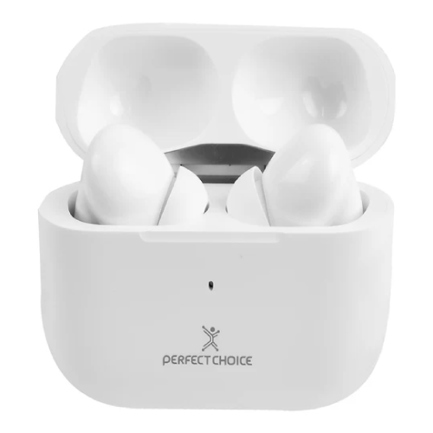 AUDIFONOS PERFECT CHOICE TWS ENC CARGA INALAMBRICA NESH - BLANCO