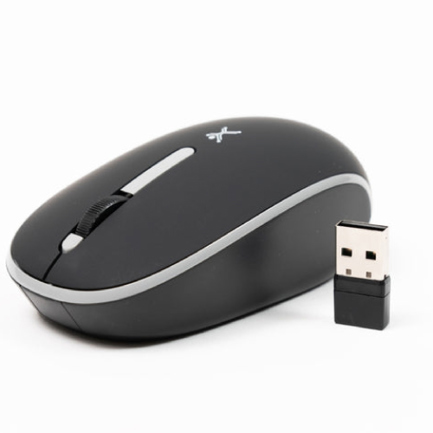MOUSE RECARGABLE PERFECT CHOICE  2.4GHZ+BT CLIC SILENCIOSO COLORI - NEGRO 2