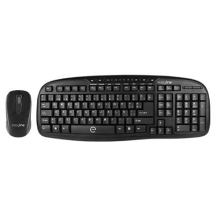 Teclado y mouse easy line alámbrico balance usb color negro