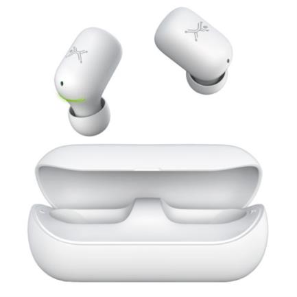 Audífonos Perfect Choice TWS Hubble Bluetooth 5.0 Micrófono Duración Hasta 6 Horas Estuche Cargador Color Blanco