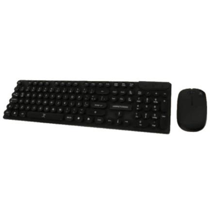 Kit Teclado y Mouse Perfect Choice Black Round Inalámbrico USB Color Negro 3
