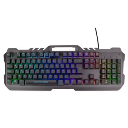 Teclado Alámbrico Vortred Gaming RGB Rogue V-930426 LED Color Negro