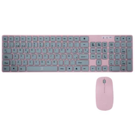 Teclado y Mouse Perfect Choice Ballon Inalámbrico para Niños Color Rosa 3