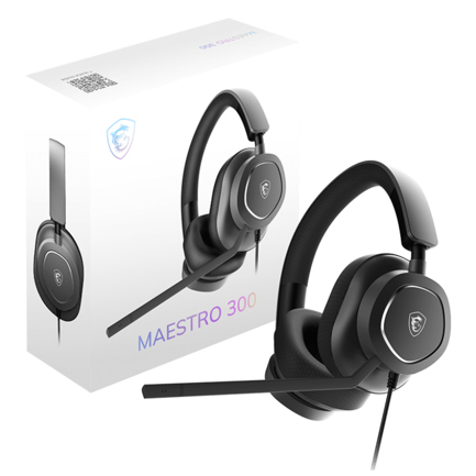 Diadema Maestro MSI 300 Alámbricos 1.5m Negro USB-C 4