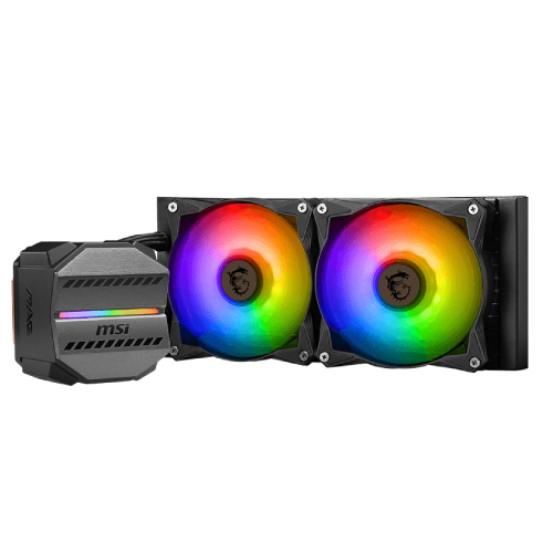 Enfriamiento Liquido para CPU MSI MAG CoreLiquid M240 240mm ARGB Compatible S 1200 1700 AM4 AM5 Negro Plata
