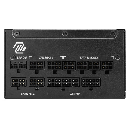 Fuente de Poder MSI MAG A1000GL PCIE5 1000W 80 PLUS Gold Modular 24-pin ATX 12VHPWR 135mm 2