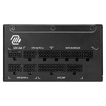 Fuente de Poder 1250W MSI MAG A1250GL PCIE5 80 PLUS Gold ATX Modular 24-pin ATX 135mm