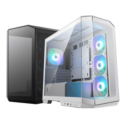 Gabinete MSI MAG Pano M100R PZ MICRO-TOWER MICRO-ATX USB 3.0 sin Fuente 4 Ventiladores Instalados Blanco 3