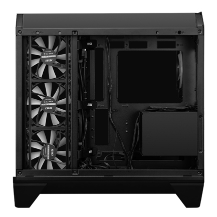Gabinete MSI MAG PANO 120R PZ Negro Vidrio templado panoramico 4 Micro-ATX/Mini-ITX sin Fuente 1 Ventilador 2