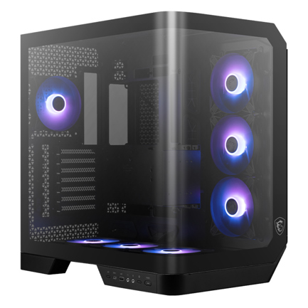 Gabinete MSI MAG PANO 120R PZ Negro Vidrio templado panoramico 4 Micro-ATX/Mini-ITX sin Fuente 1 Ventilador 3