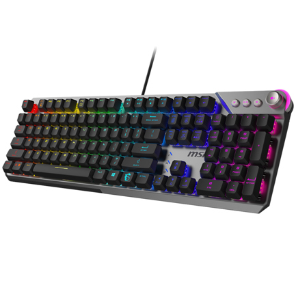 Teclado Gamer MSI STRIKE 600 SILENT LED RGB Mecánico Membrana Alámbrico USB Negro Inglés