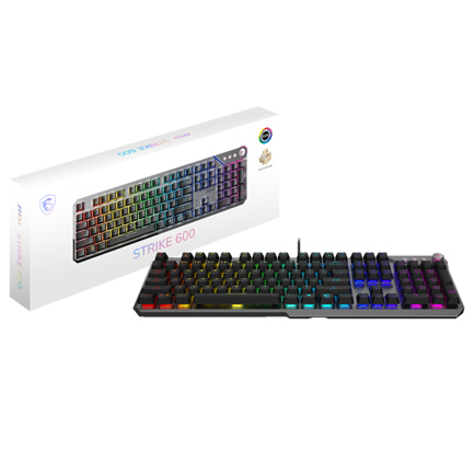 Teclado Gamer MSI STRIKE 600 SILENT LED RGB Mecánico Membrana Alámbrico USB Negro Inglés 2