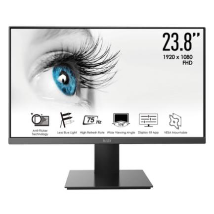 Monitor MSI Pro MP241X 23.8" VA FHD 1920x1080 1xHDMI 1xVGA 4ms GTG 75Hz Negro