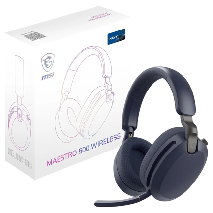 Audifonos MSI Maestro 500W Navy Wireless BT 90hrs ANC PC Consolas Azul