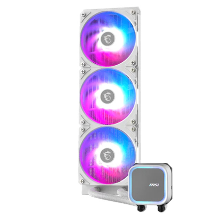 Enfriamiento Líquido MSI MAG CORELIQUID A13 360 para CPU 3x 120mm hasta 2000RPM Blanco