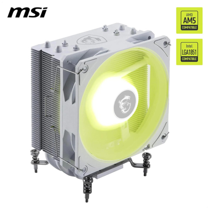 Disipador P/CPU MSI (MAG COREFROZR AA13 White) Fan 120MM ARGB Socket 1700 1851 AM4 AM5 Blanco