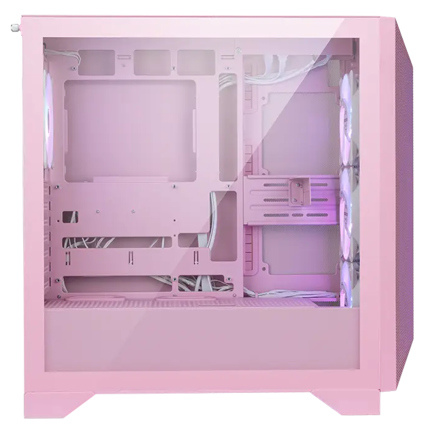 Gabinete MSI MPG GUNGNIR 212R PZ PINK Torre Media ATX 4 Ventiladores RGB Vidrio Templado Rosa 4