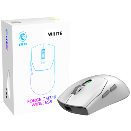 Mouse MSI Forge GM340 W White Wireless BT 2.4GHz 12000 DPI 6 Botones Blanco 2