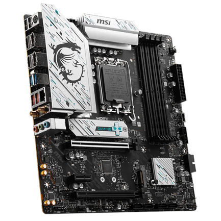 Tarjeta Madre MSI B760M Gaming Plus WIFI Socket 1700 4 DDR5 6800 2xHDMI 2xDP 2 M.2 Micro ATX 3