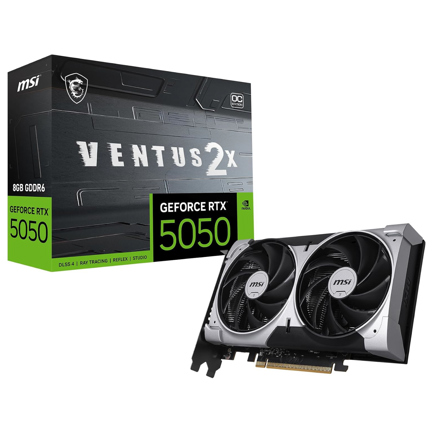 Tarjeta de Video MSI GeForce RTX 5050 Ventus 2X OC NVIDIA 8GB GDDR7 PCI Express 5.0 Gamer 3