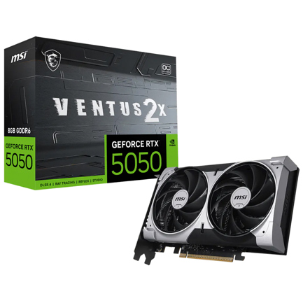 Tarjeta De Video MSI RTX 5050 8G VENTUS 2X OC 8GB GDDR6 2617 Mhz PCI Express 5.0 3