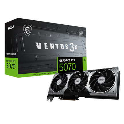 Tarjeta De Video MSI RTX 5070 12G VENTUS 3X OC 12GB DDR7 2557 Mhz PCI Express 5.0 2