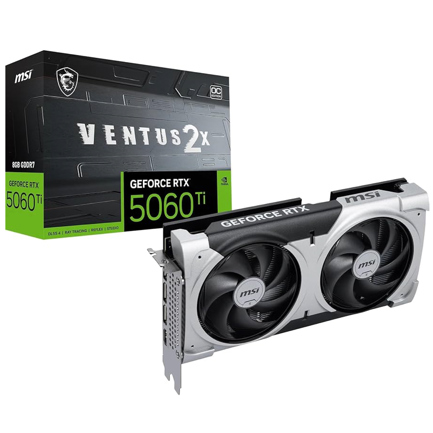 Tarjeta De Video MSI RTX RTX 5060 TI 8G VENTUS 2X OC PLUS 8GB GDDR7 2617 Mhz PCI Express x16 5.0 2