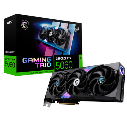 Tarjeta de Video MSI NVIDIA GeForce RTX 5060 GAMING TRIO OC 8GB 128-bit GDDR7 PCI Express 5.0 2