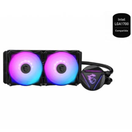Enfriamiento Líquido para CPU MSI MAG CoreLiquid 240R V2 240mm ARGB Compatible S 1200 1700 AM4 AM5 Negro