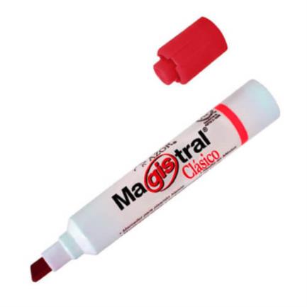 Marcador permanente impacto rojo c/12